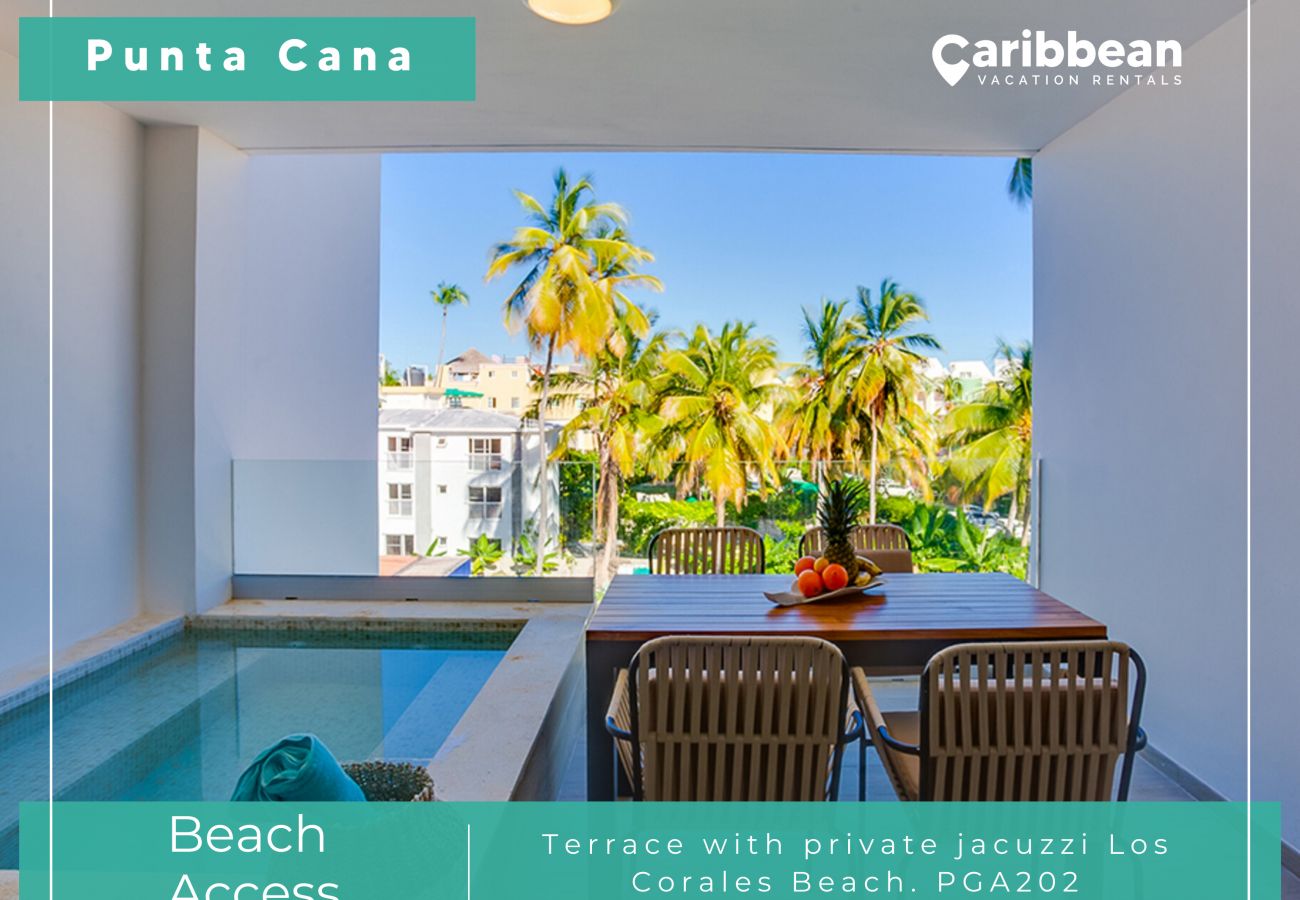 Apartamento en Bávaro - Gorgeous Terrace with private picuzzi Los Corales Beach