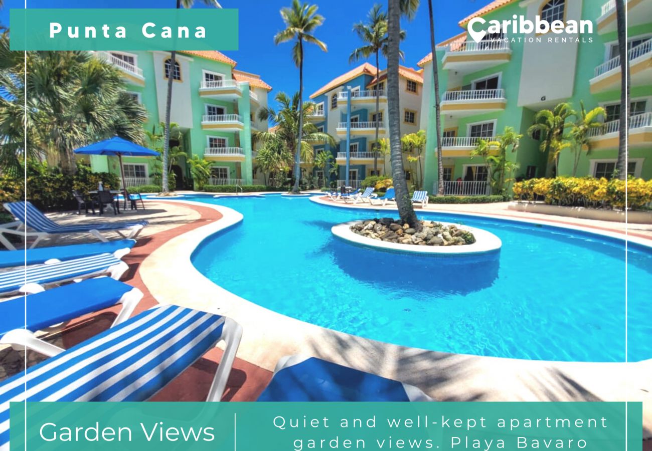 Apartamento en Bávaro - Quiet and well-kept apartment garden views. Playa Bavaro